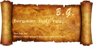 Bergauer György névjegykártya
